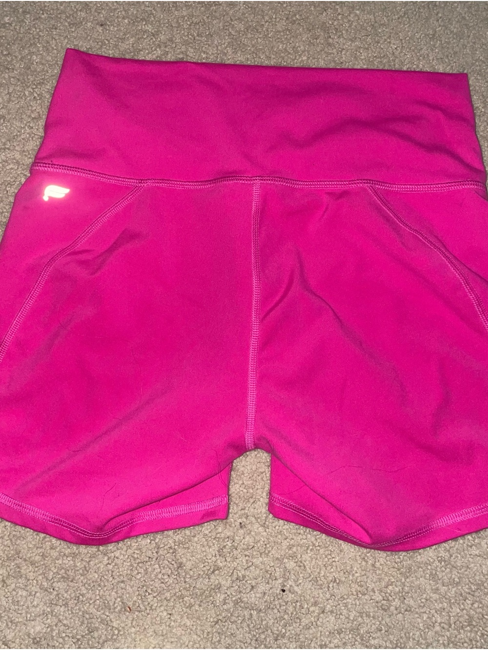 Fabletics High-Rise Bike Shorts - Bright Pink